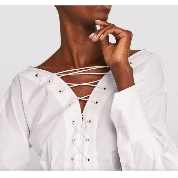 Staud Monroe lace up top size 6 - Picture 3 of 7